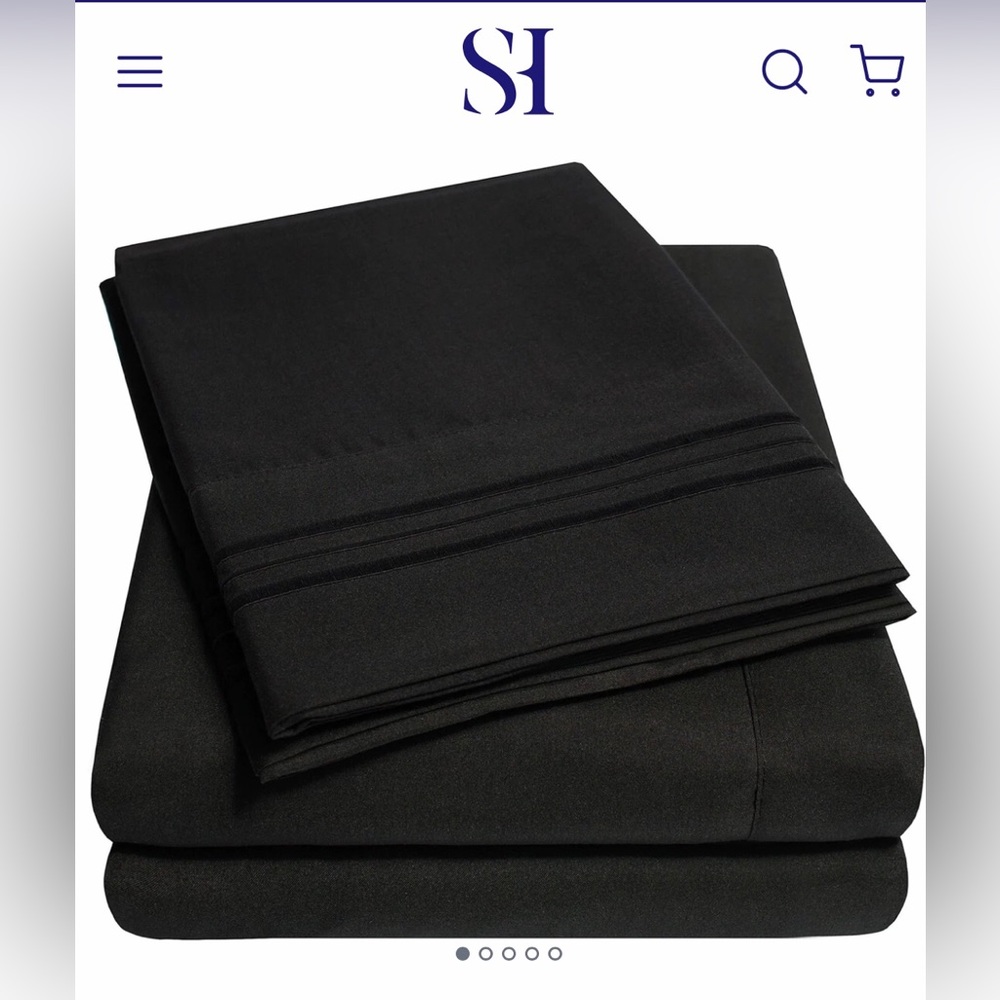 Sweet Home Collection Black XL 2 TWIN Sheet sets w/ 1 pillowcase, Microfiber